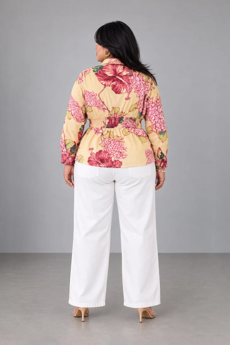 Ravio|Cotton Smocked Waist Shirt
