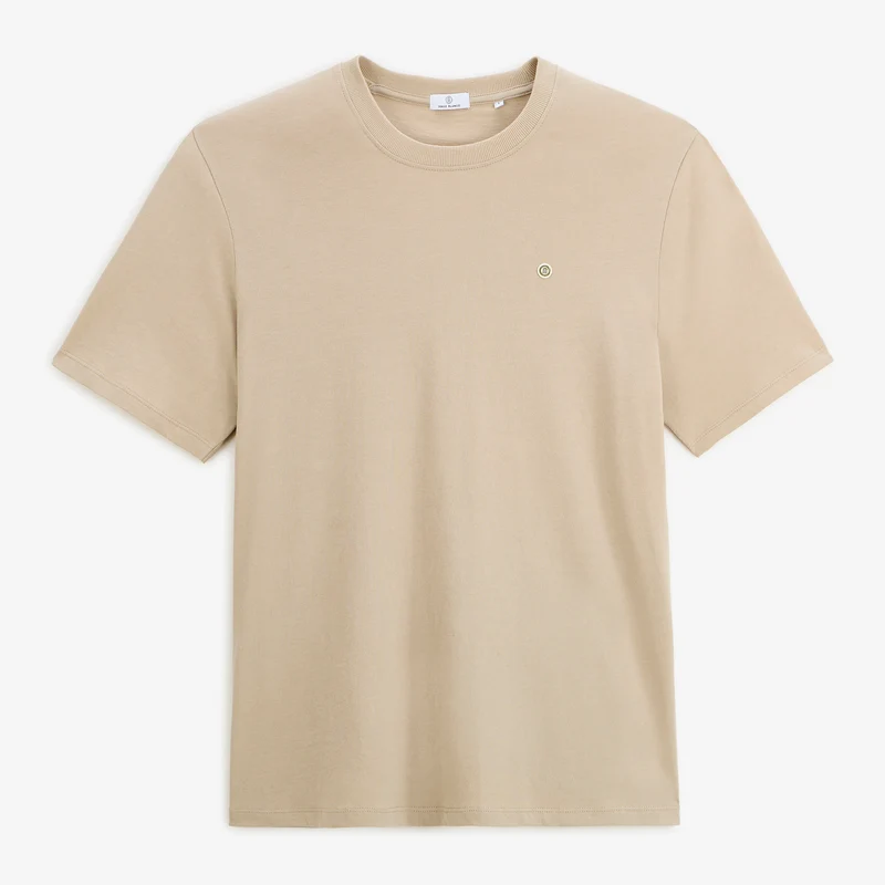 T-shirt manches courtes coton beige Sardines Basquaises Théo
