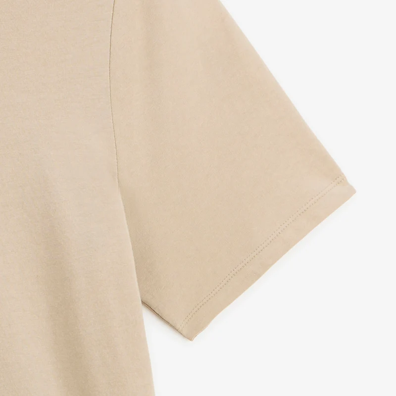T-shirt manches courtes coton beige Sardines Basquaises Théo