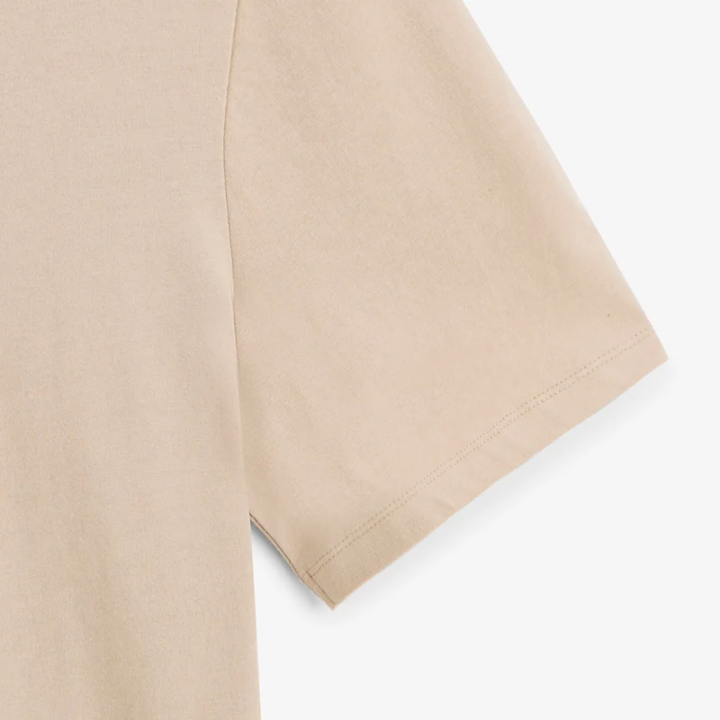 T-shirt manches courtes oversize coton beige sable Thor SBPLAY