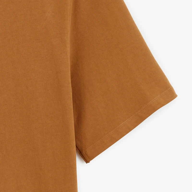 T-shirt manches courtes oversize coton marron caramel Thor SBPLAY