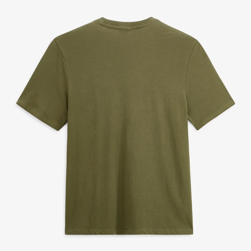 T-shirt manches courtes col rond 100% coton vert thym Théo
