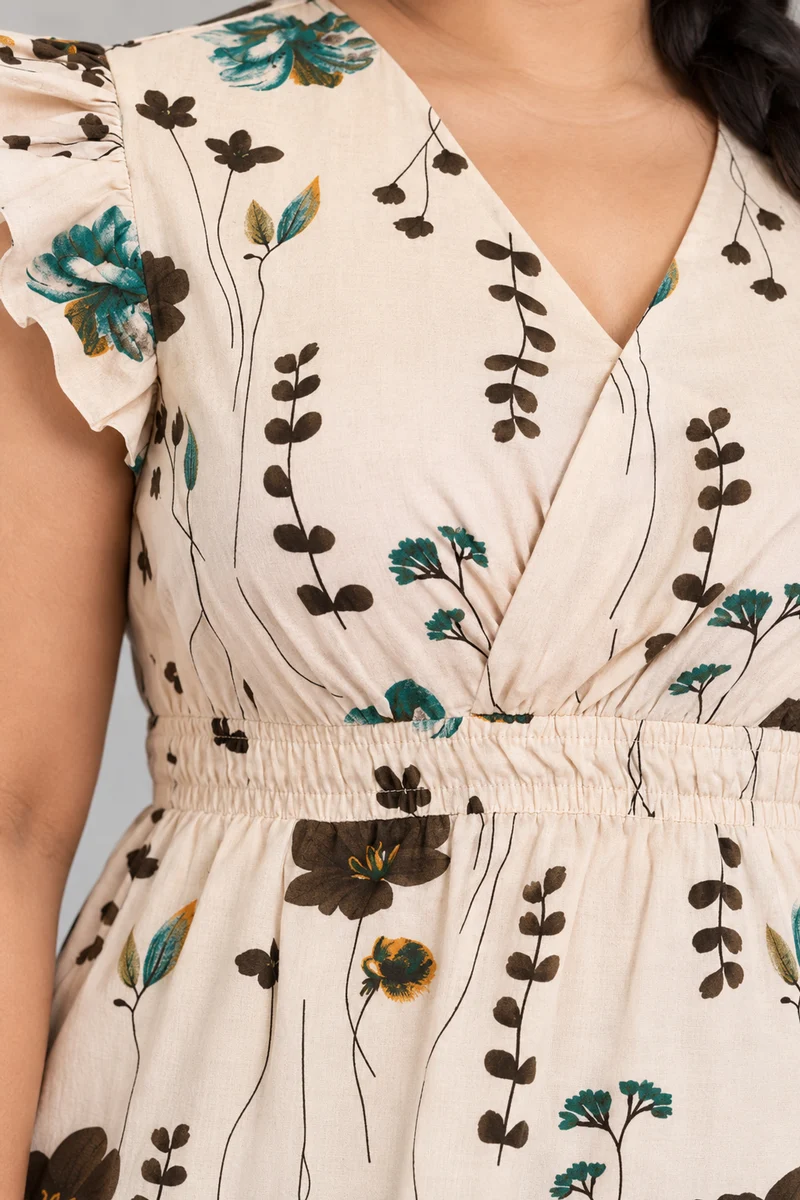 Cienna|Cotton Wrap Style Peplum Top