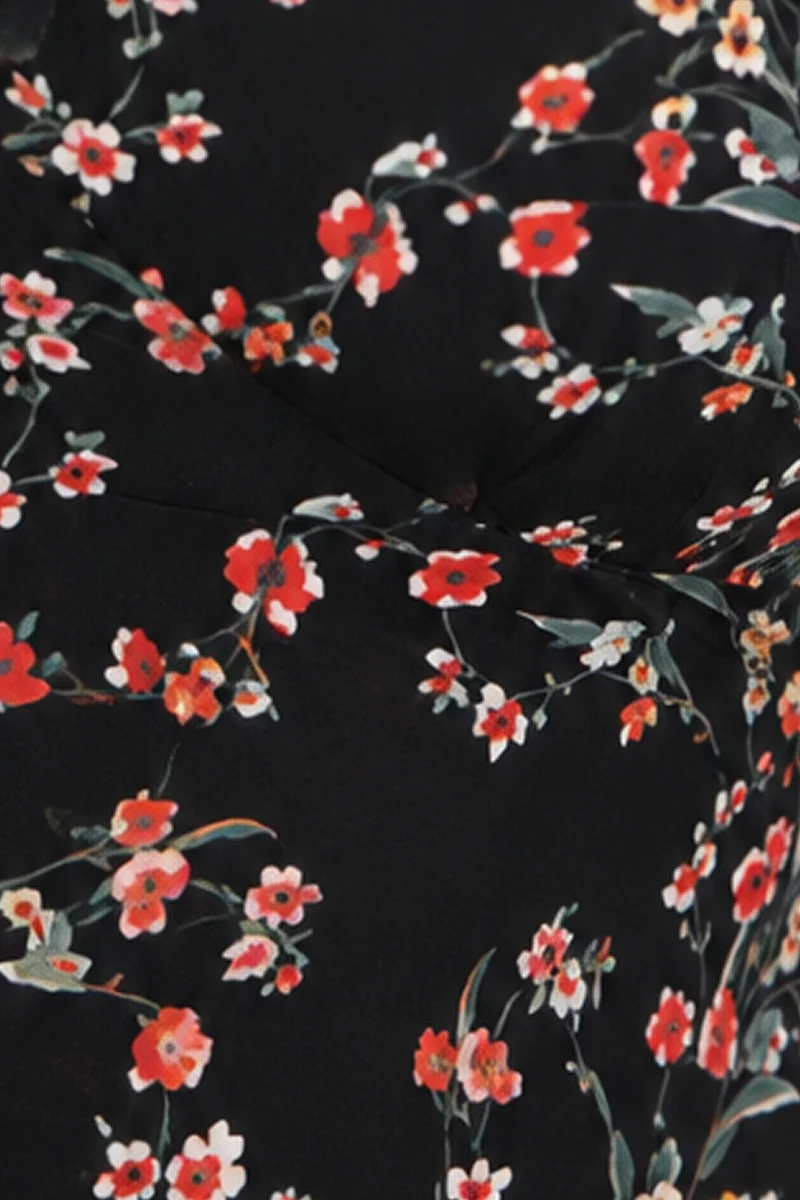 Caliva|Viscose Printed Bell Sleeve Dress