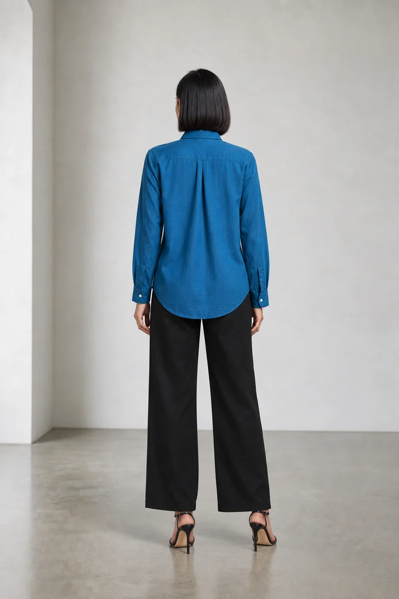 Celio|Viscose Relaxed Shirt With Side Slit