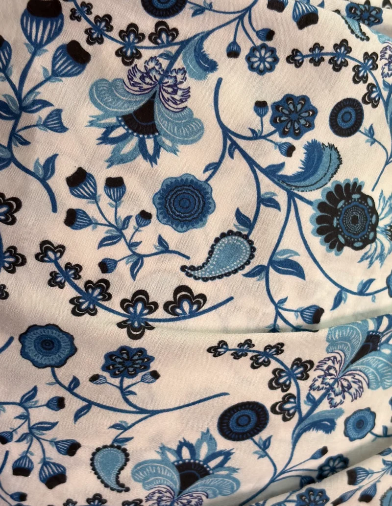 Avell|Cotton Viscose Ditsy Floral Wrap Midi Dress
