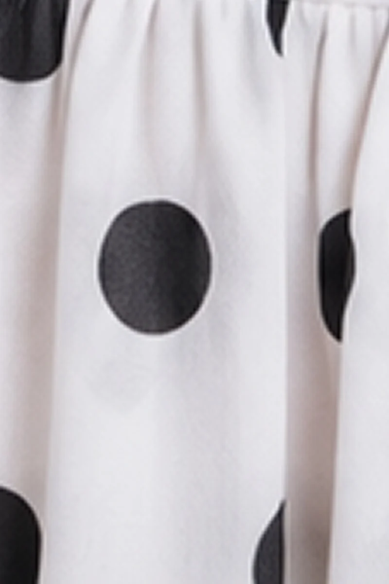 Vinya|Viscose Polka Dot Fit Flared Dress