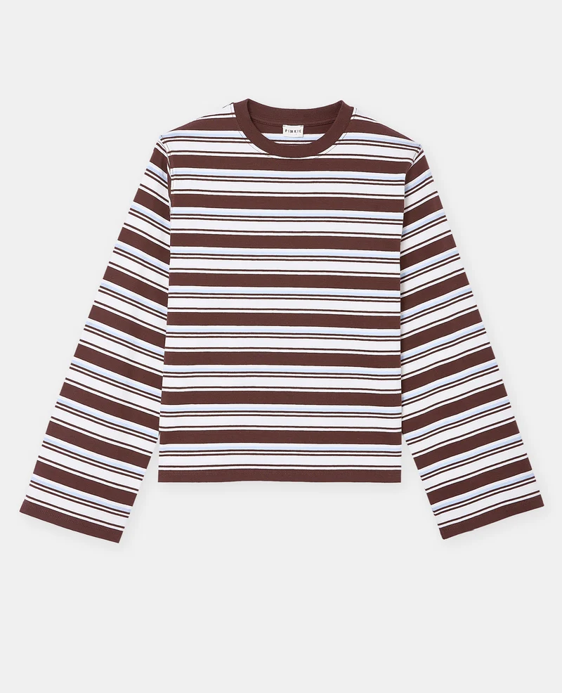 T-shirt rayé manches longues
