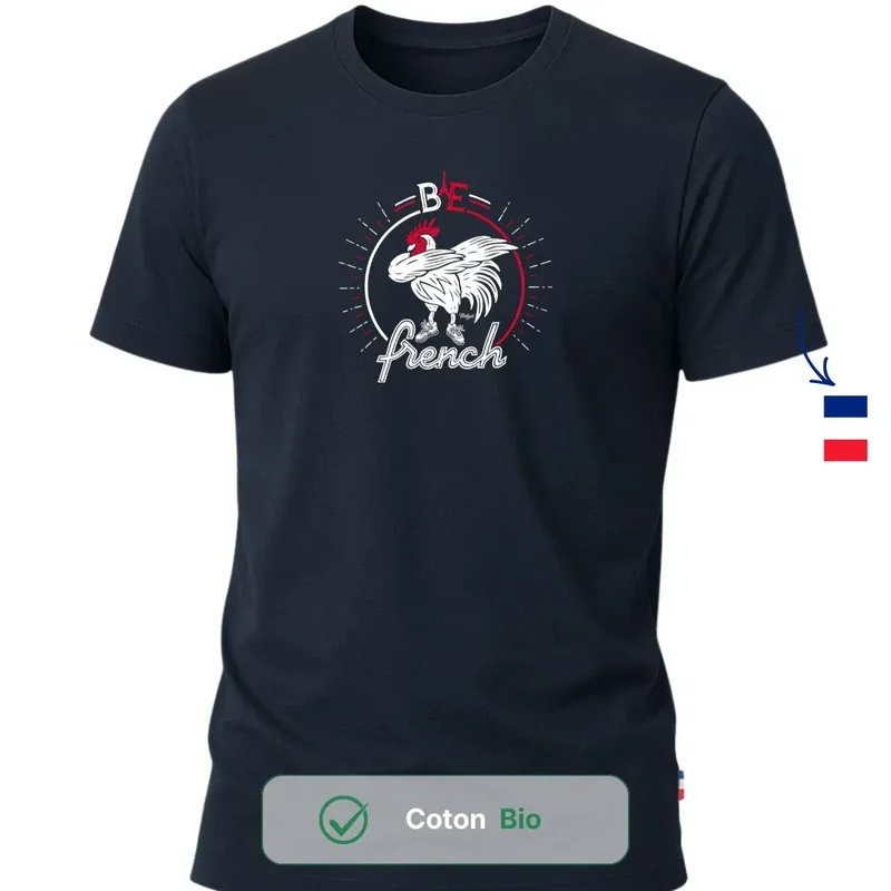 T-shirt Homme bleu | Be French