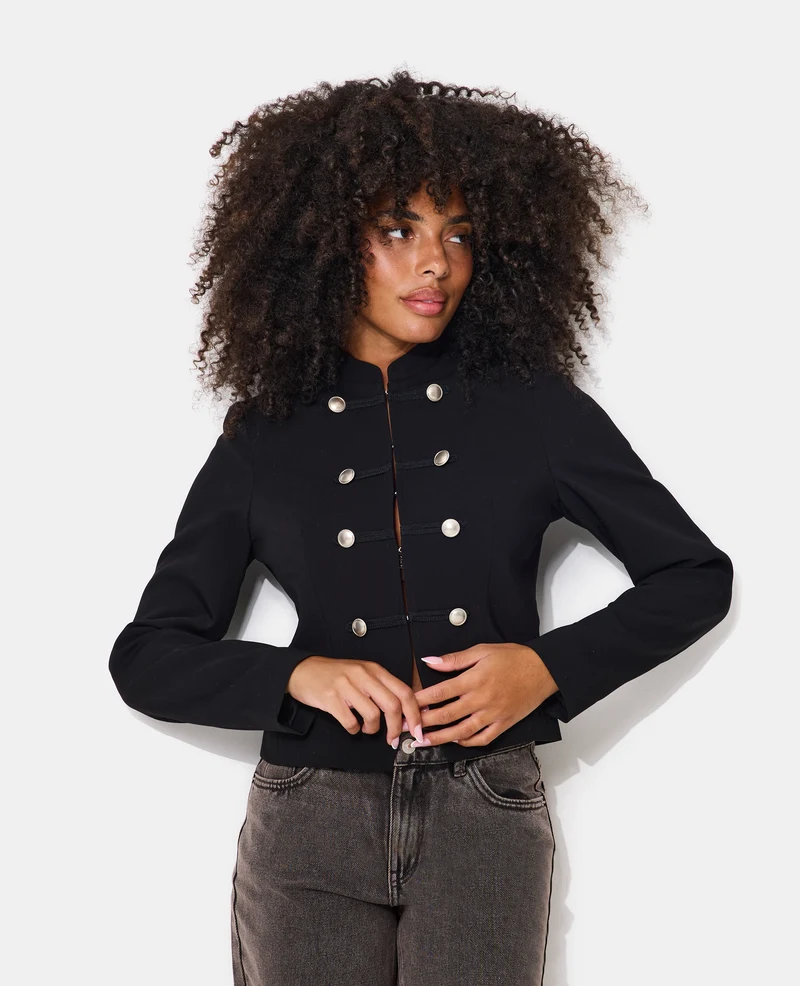 Veste officier avec boutons fantaisie
