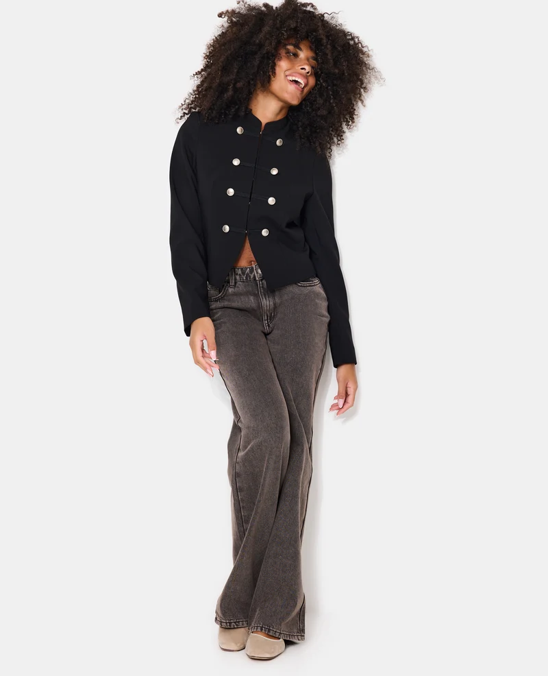 Veste officier avec boutons fantaisie