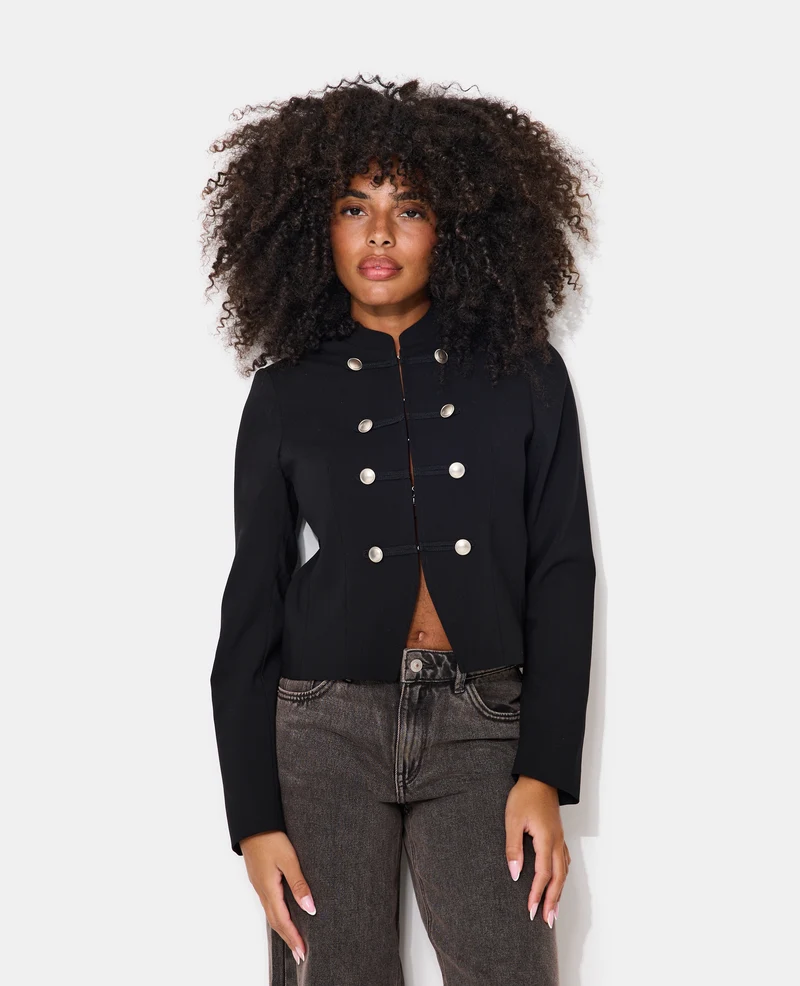 Veste officier avec boutons fantaisie
