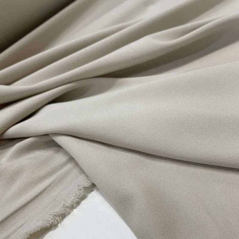 Tissu Crêpe, Polyester Recyclé - Ciment, Woking
