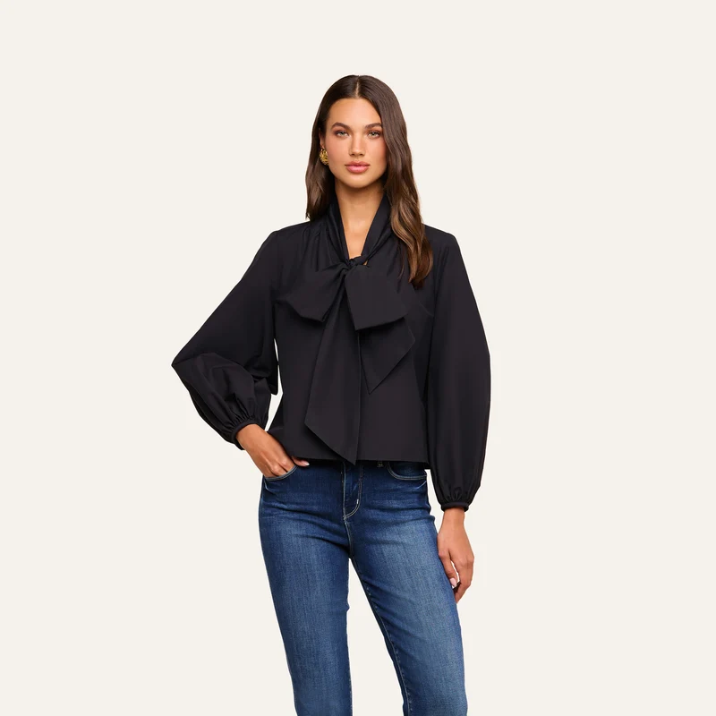 Deon Tie-Neck Blouse