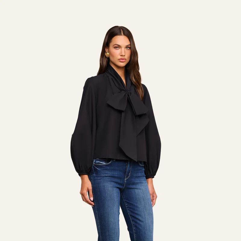 Deon Tie-Neck Blouse