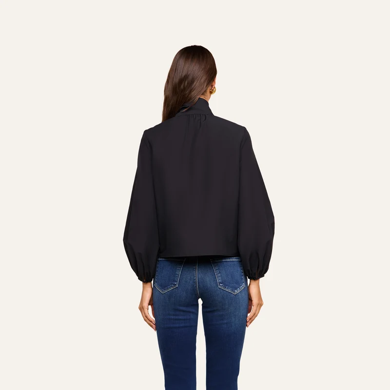 Deon Tie-Neck Blouse