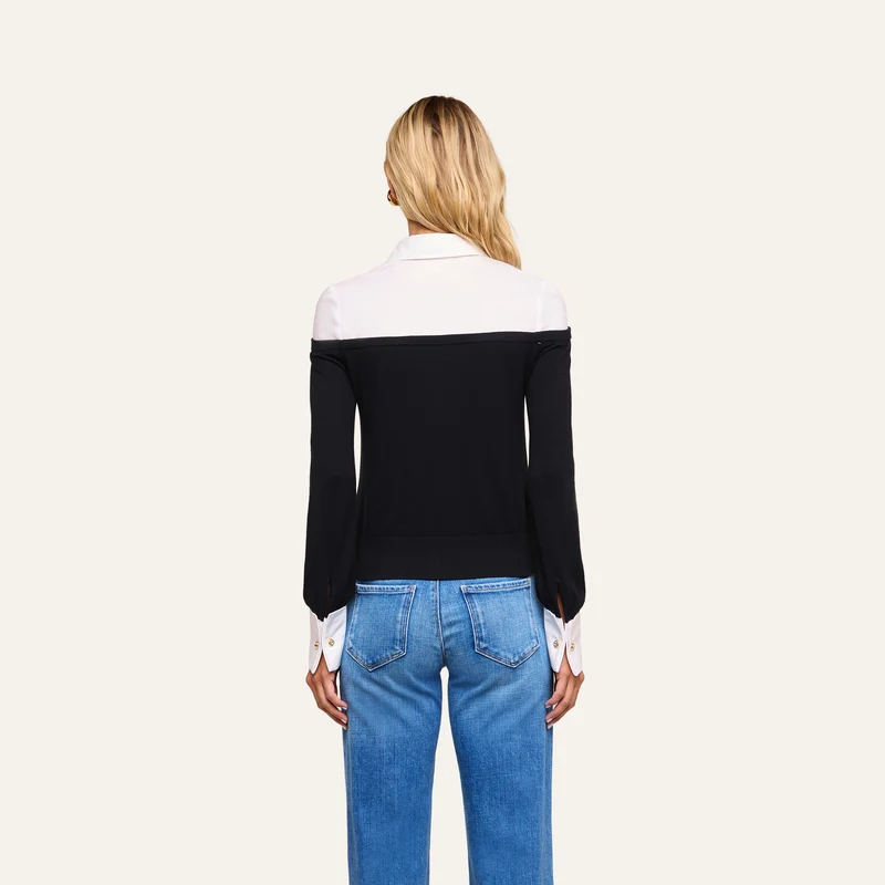 Mathilde Poplin Collar Pullover