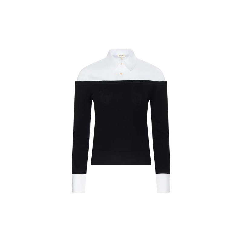 Mathilde Poplin Collar Pullover