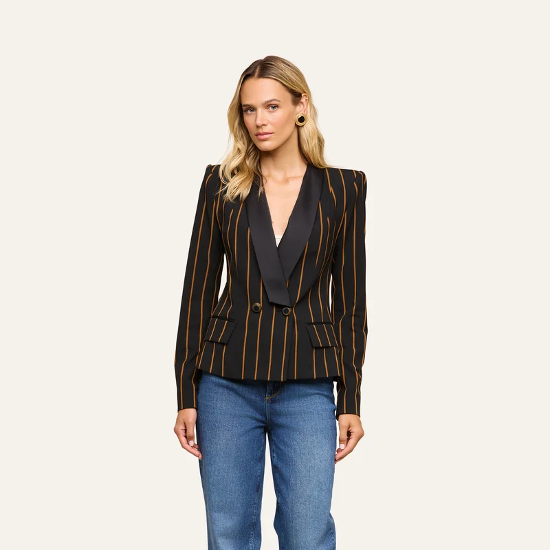 Imogen Satin Lapel Blazer