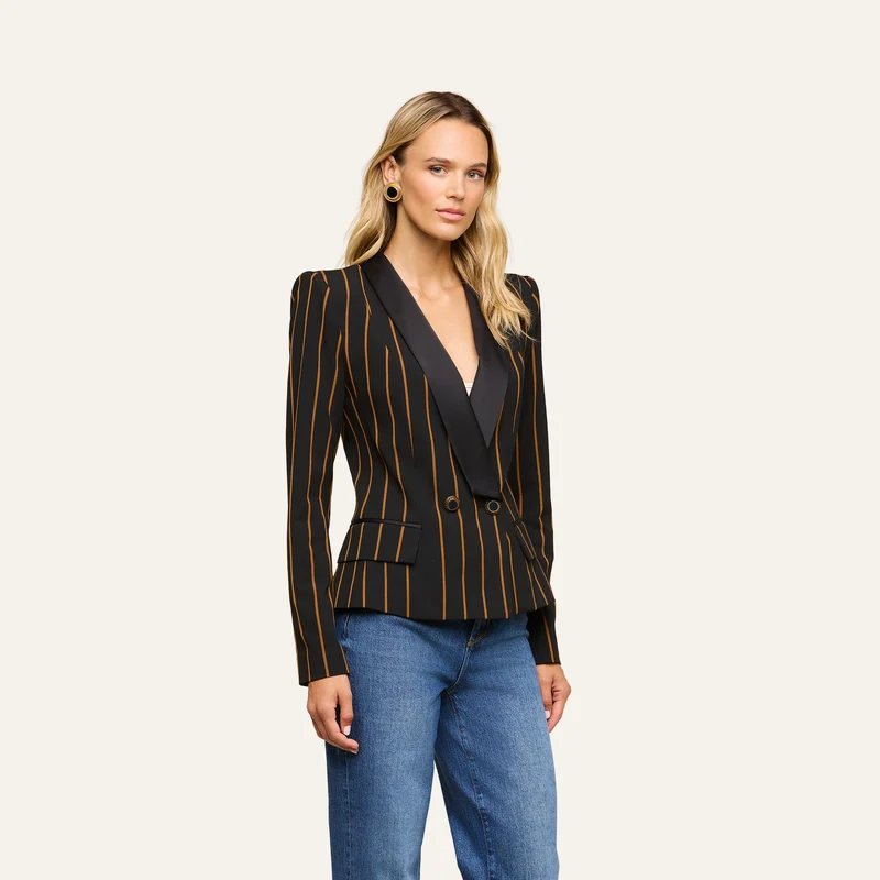 Imogen Satin Lapel Blazer