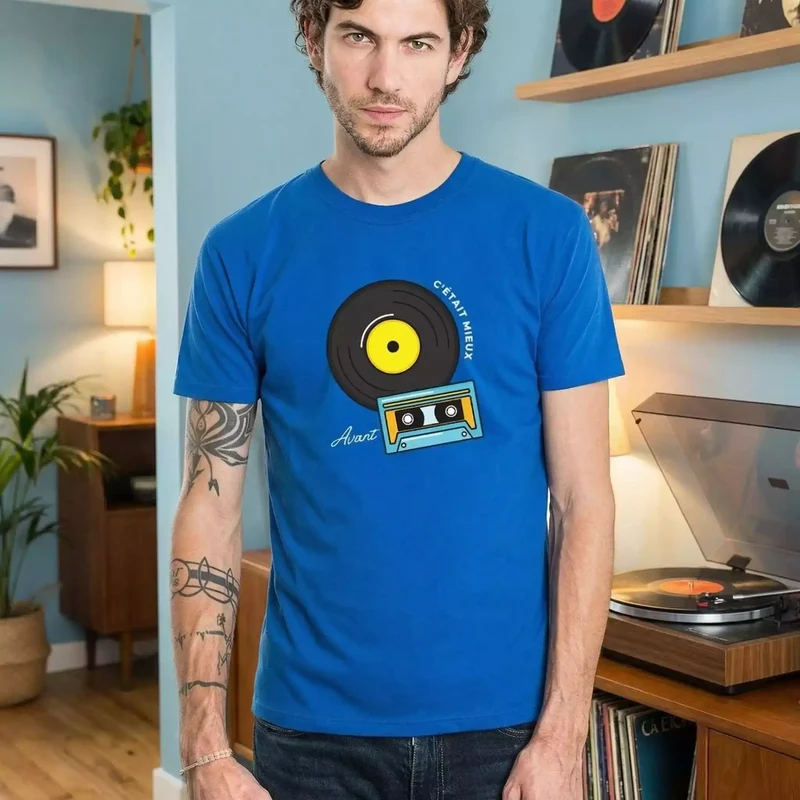 T-shirt Homme bleu roi | C'était mieux avant