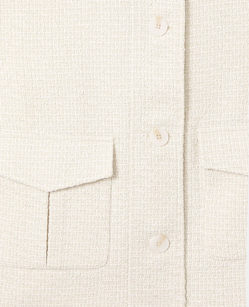 Veste sans manches en tweed avec lurex