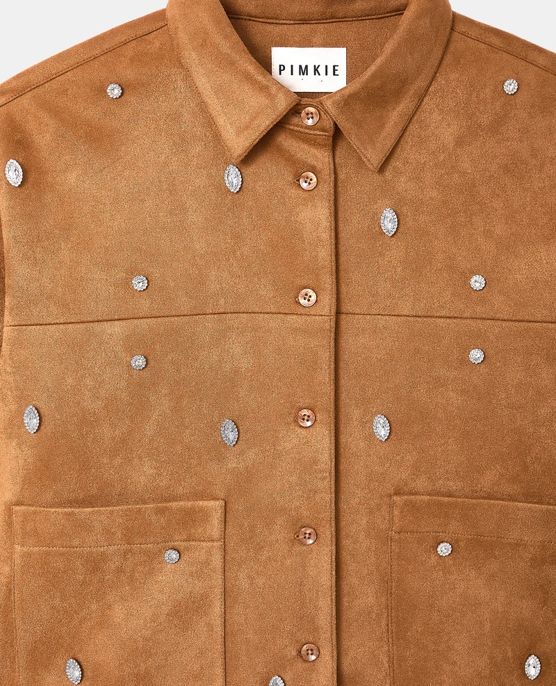 Veste en suédine avec strass