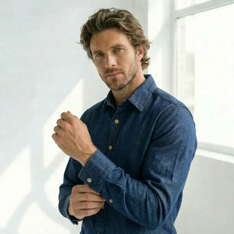 CHEMISE EN JEAN POUR HOMME