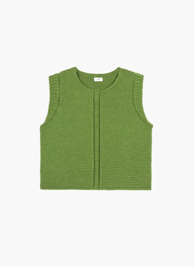 CARDIGAN SANS MANCHE LEGRINGOU mousse