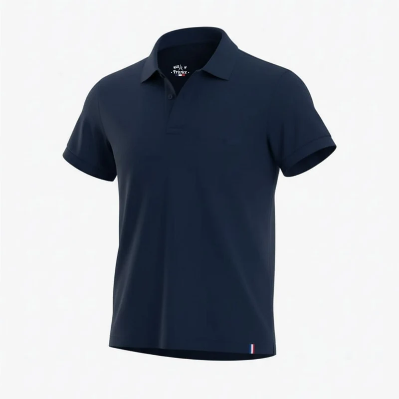 Polo homme bleu marine
