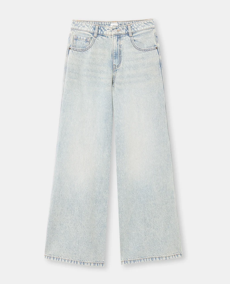 Jean extra wide taille haute