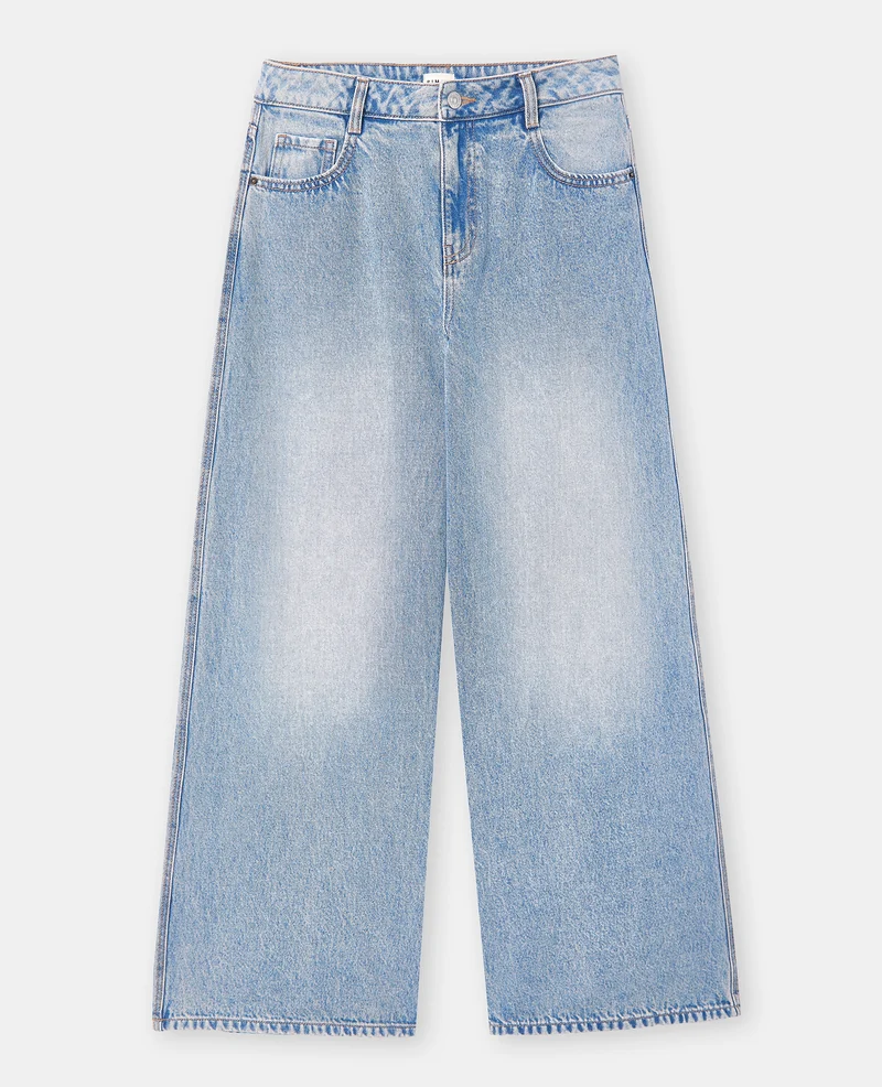 Jean extra wide taille haute