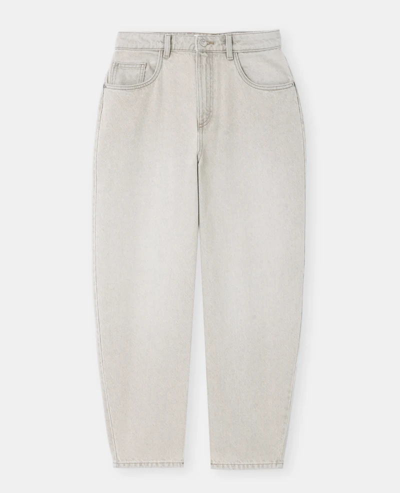 Jean barrel taille haute