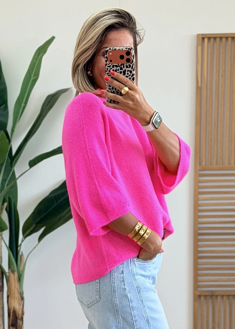 Pull Rose Fluo Hyper Doux