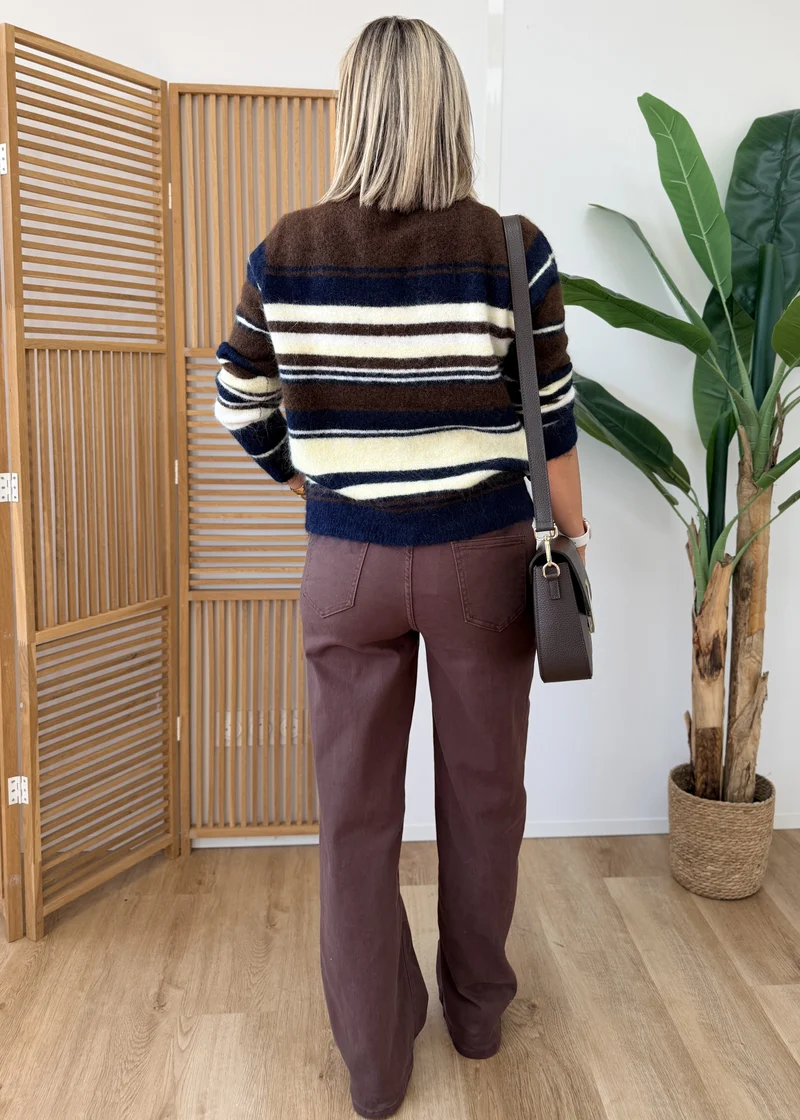 Gilet Rayé Doux – Taille Unique