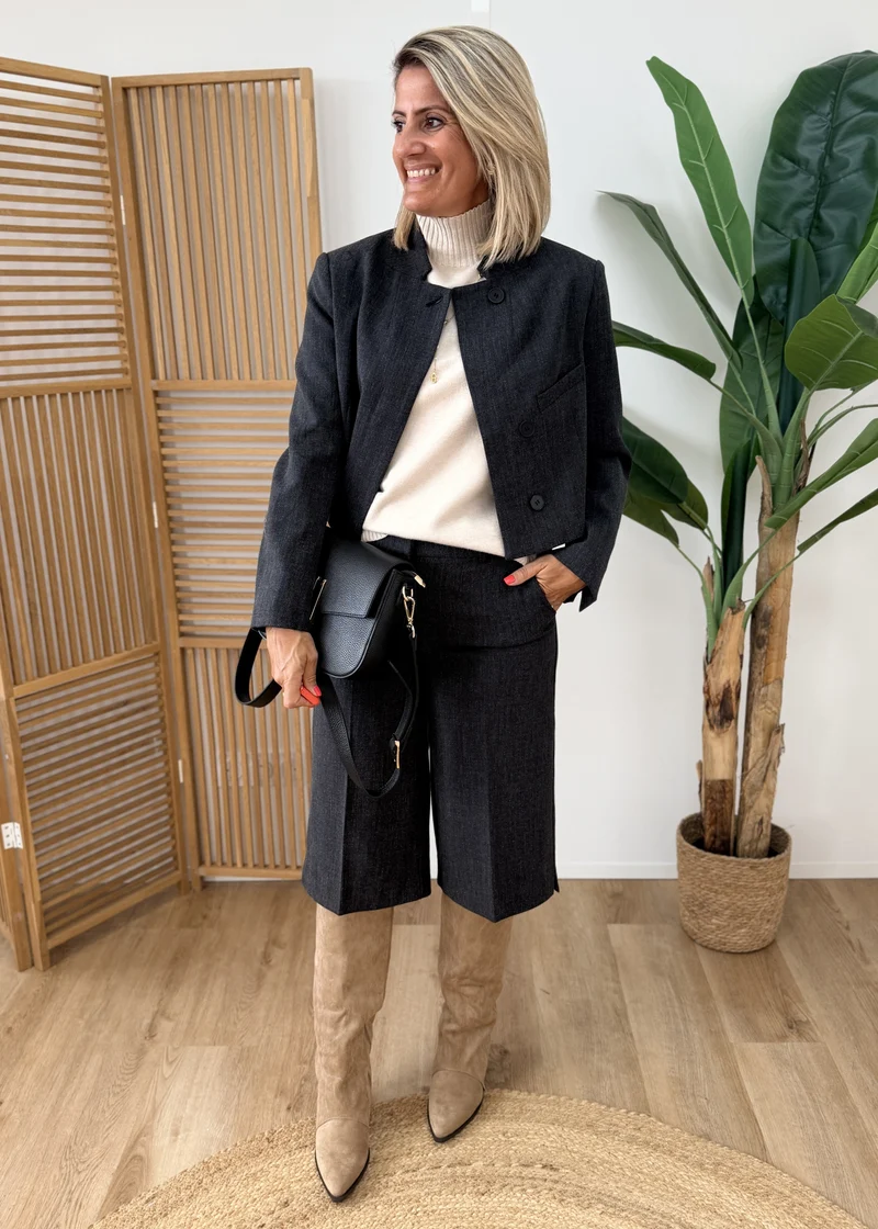 Blazer Cintré avec Épaulettes