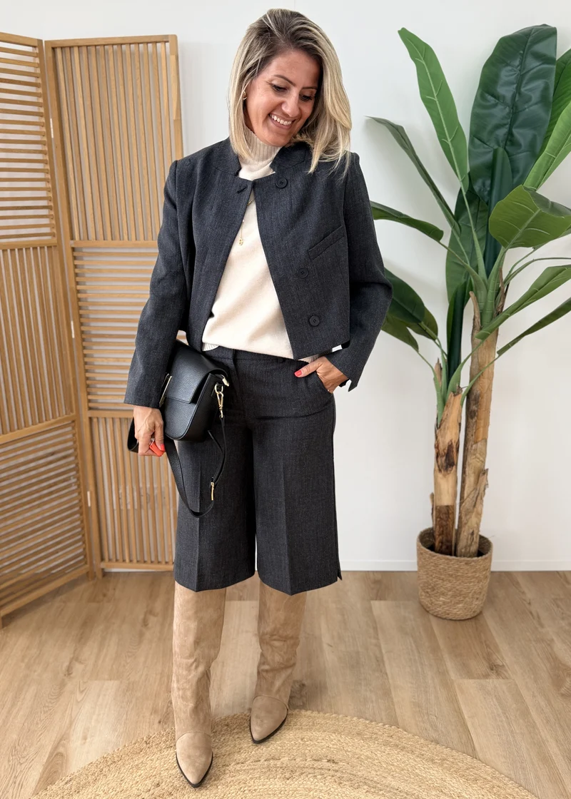 Blazer Cintré avec Épaulettes