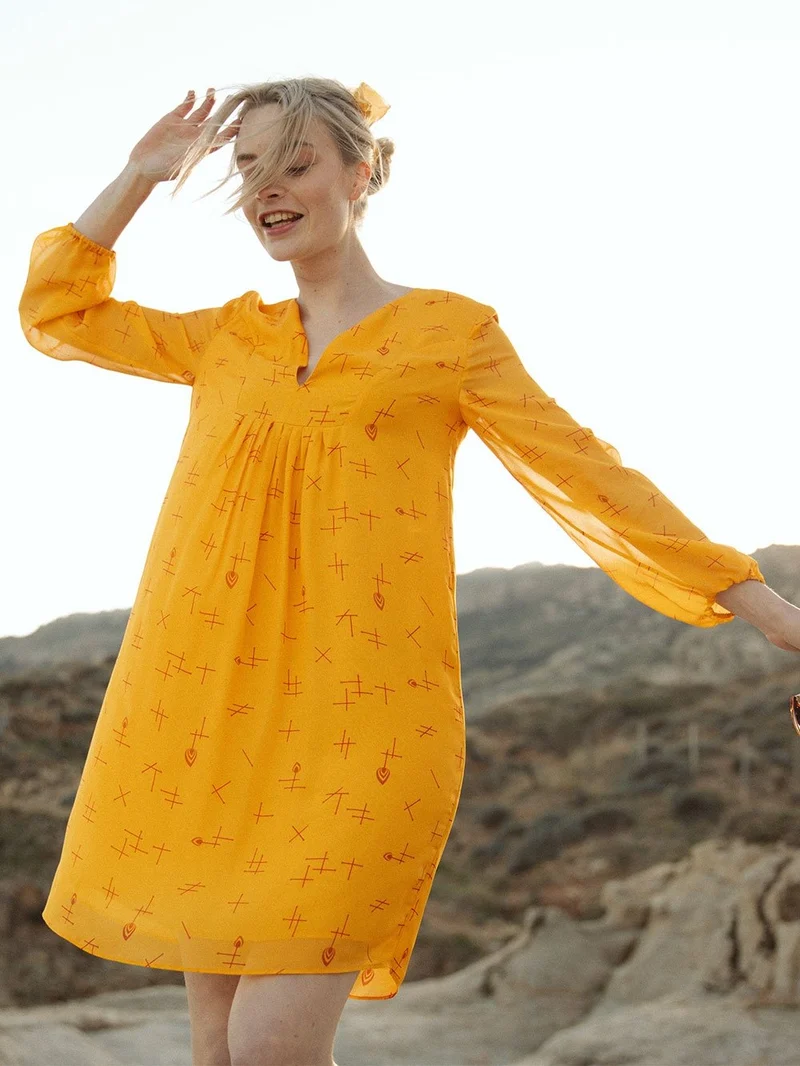 Robe tunique en soie Allumer le Feu