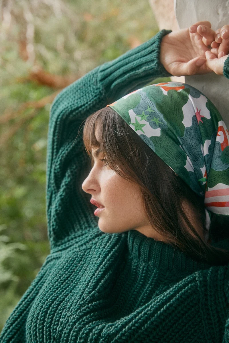 Foulard en soie Astro