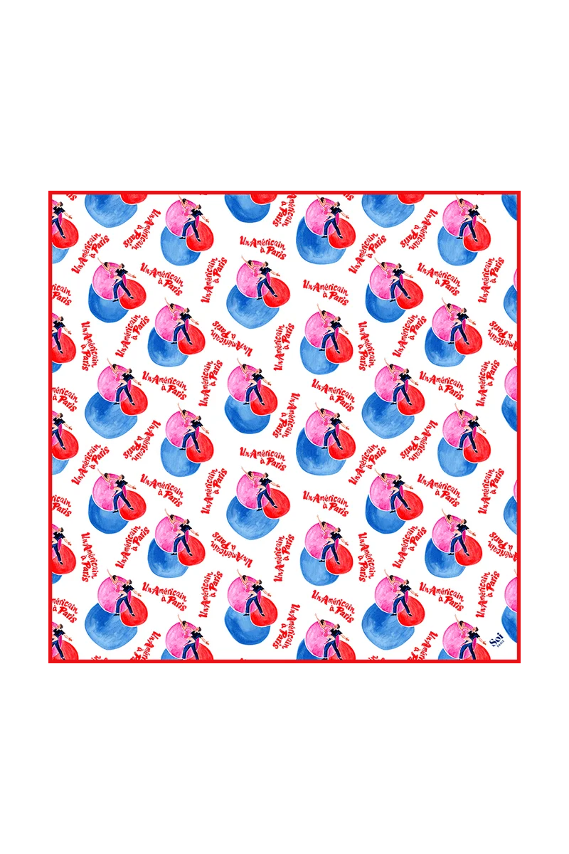 Foulard en soie Un Américain à Paris