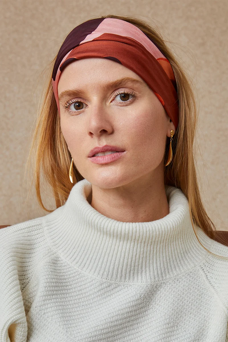 Foulard en soie L'Envol Terracotta