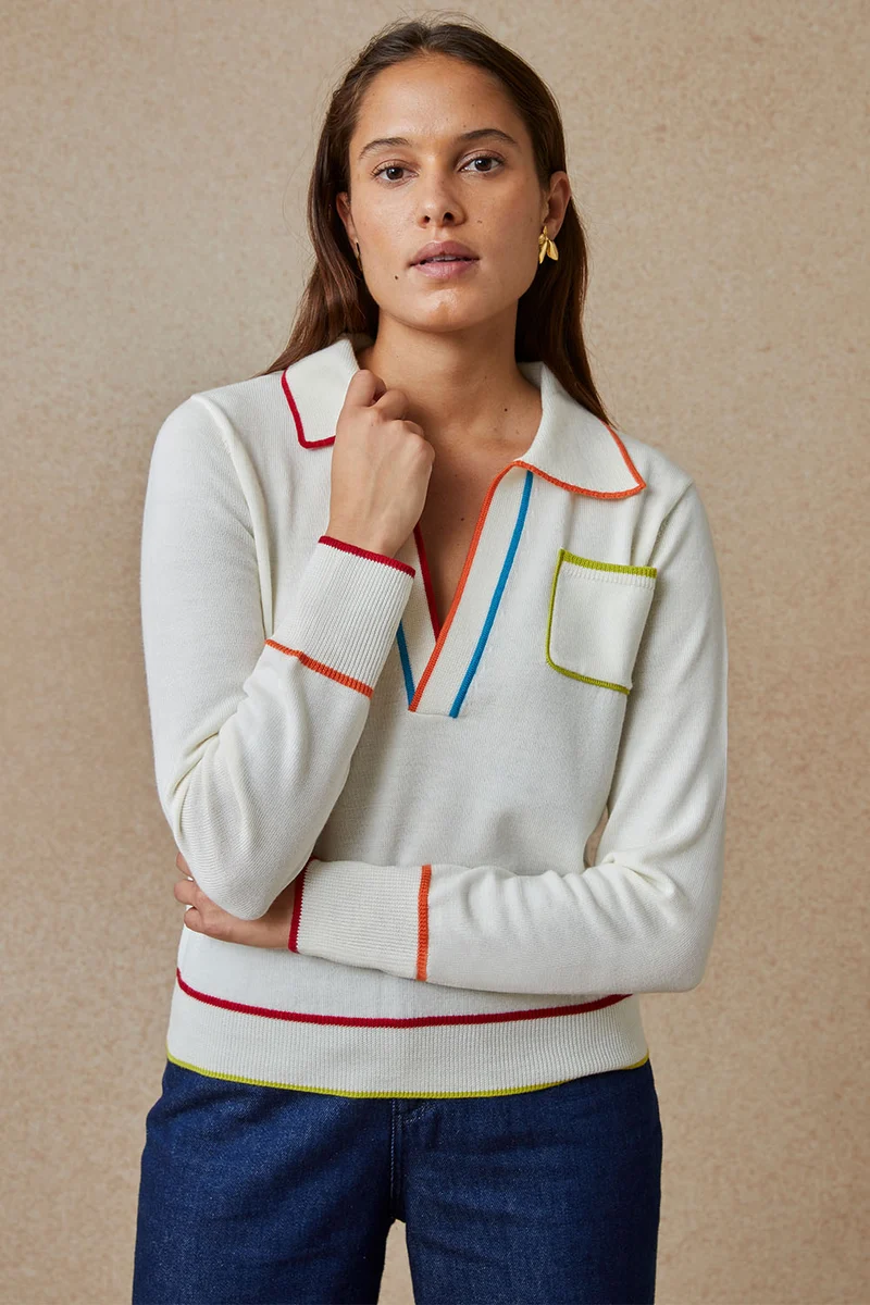 Pull Paolo Ecru en Laine