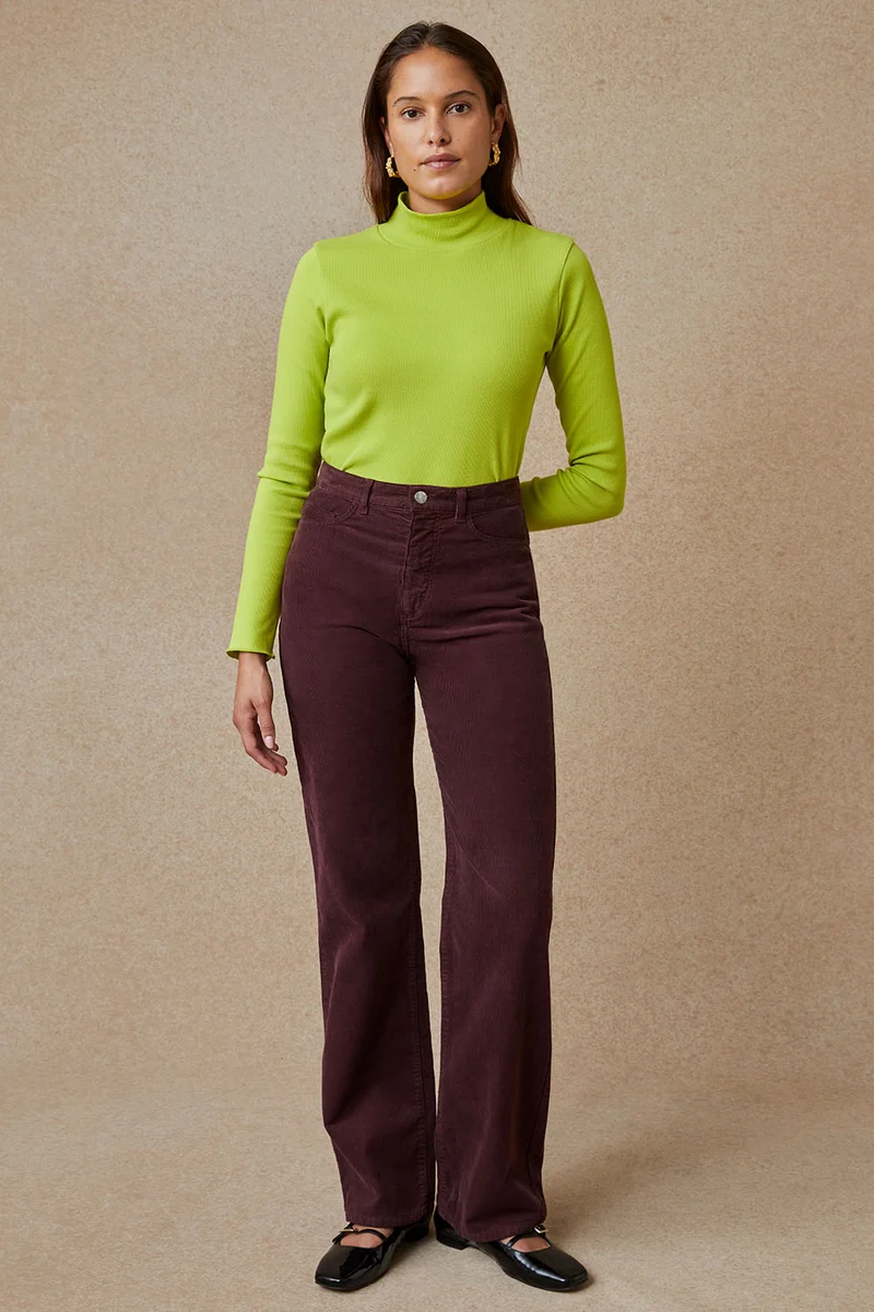 Pantalon Idéaliste en velours Cappuccino