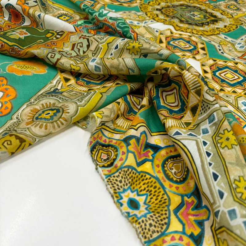 Tissu Voile, Coton et Soie - Capri