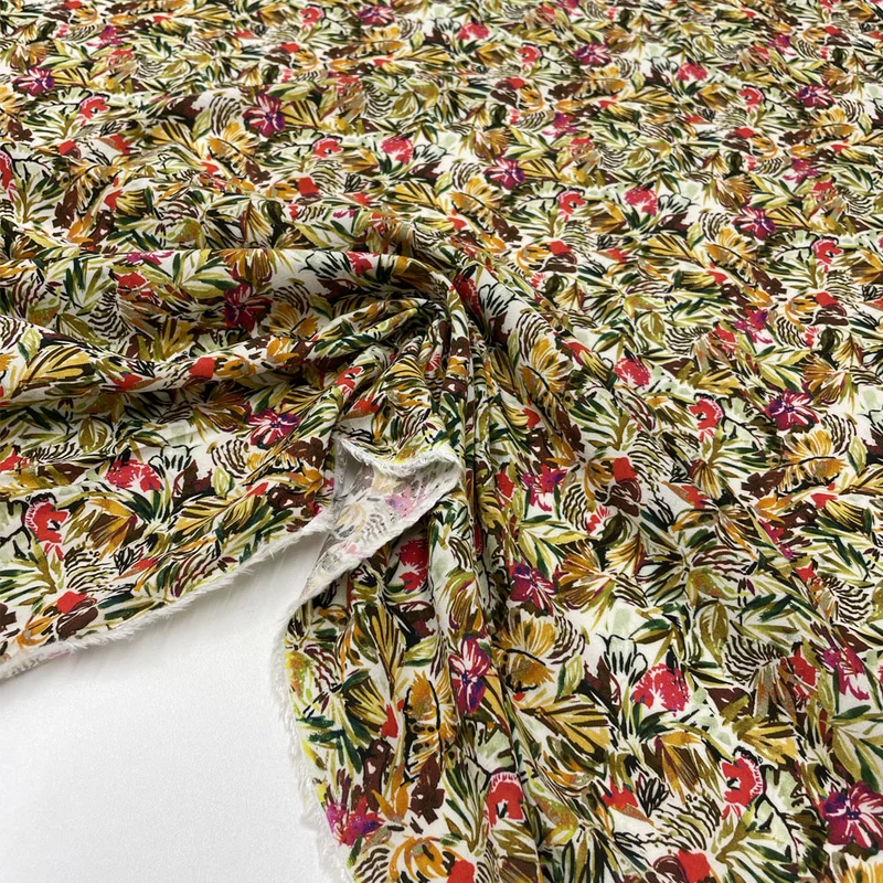 Kit Couture CAP Flou, Viscose Floral - Novembre, Robe Eleanora