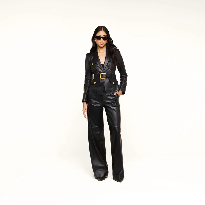 Wisteria Leather Blazer