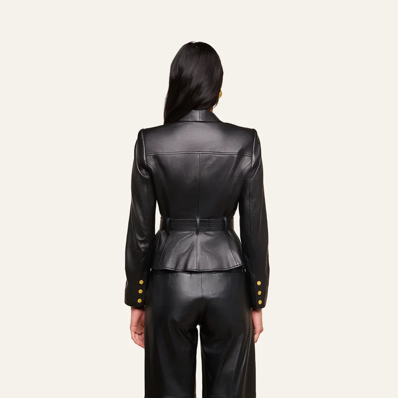 Wisteria Leather Blazer