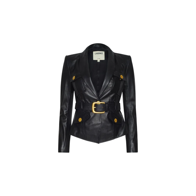 Wisteria Leather Blazer