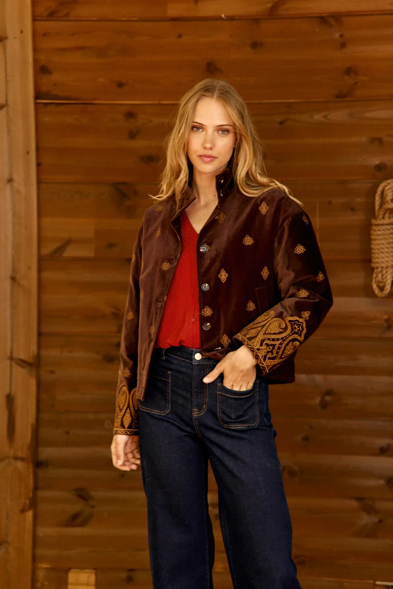Veldy - Veste en velours