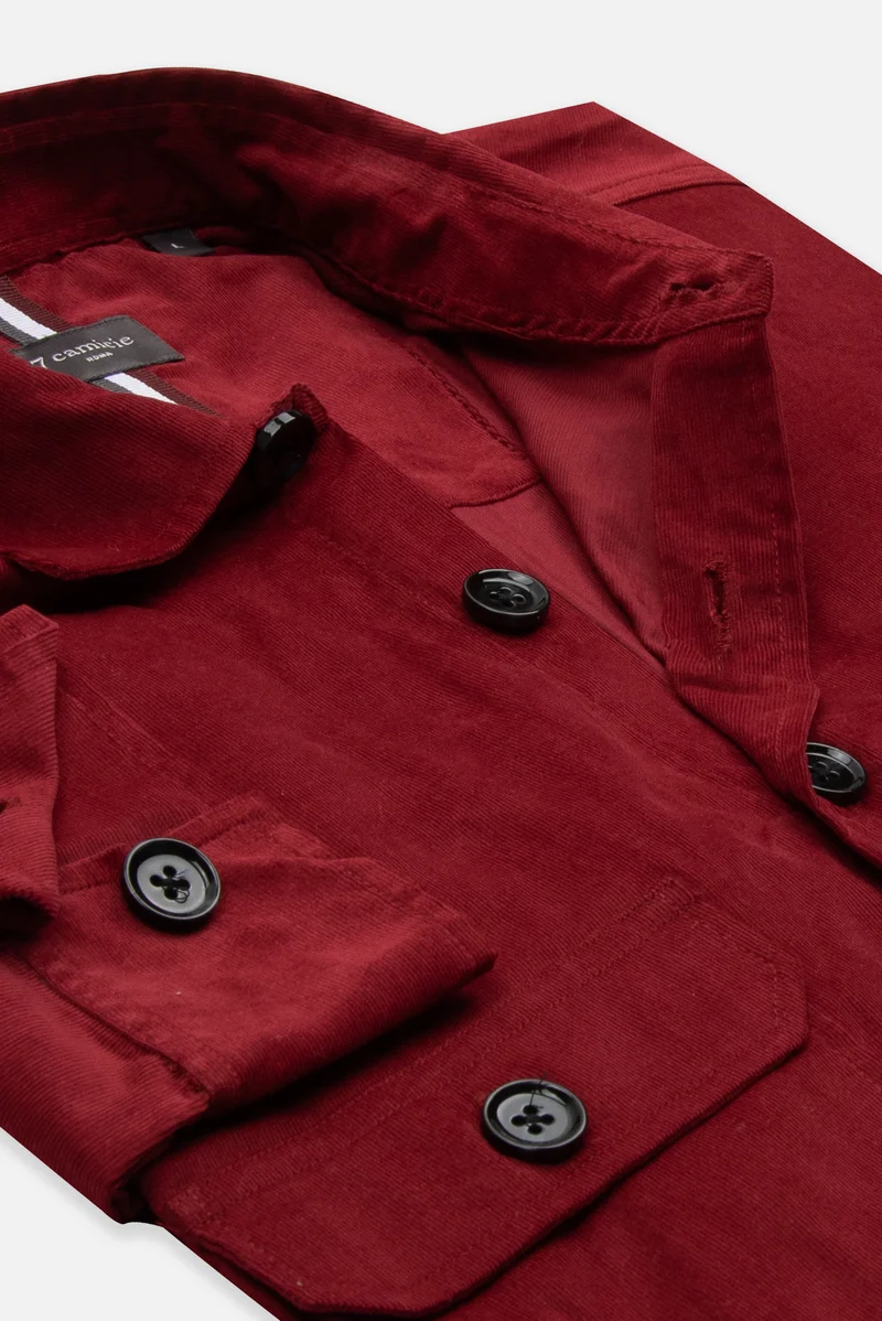 Sport Velvet Man Shirt Red